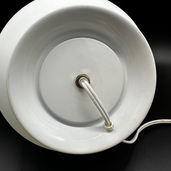 Thomas O'Brien Vintage Modern Table Lamp 14" Round White Glass Ball Visual 2005 - Picture 9 of 9